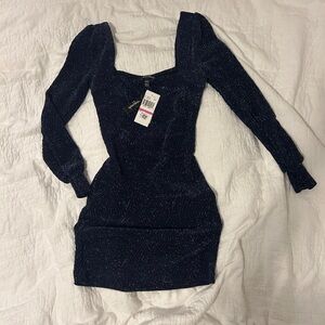Navy Speechless Mini Dress, Size XXS